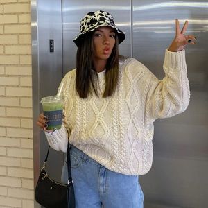 Princess Polly Anaya Oversized Sweater Beige